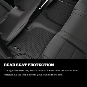 Nissan Armada Floor Mats - Rear - Husky Liners - X-act Contour Series - Black - `19-`21